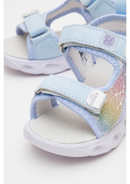 Kız Çocuk Mavi Işıklı Anatomik Hafif Günlük Sandalet