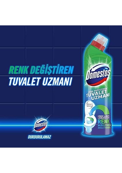 Domestos Tuvalet Temizleyici Renk Değiştiren Tuvalet Uzmanı Kireç Çözücü 750 ml 1 Adet fiyatları