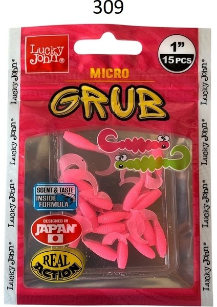 Micro Grub 1'' (2.5cm) Silikon Yem 15'li Paket 309