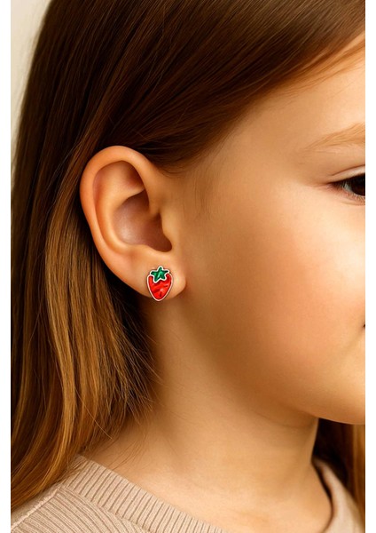 Çilekli Çocuk Çelik Cici Küpe fiyatları