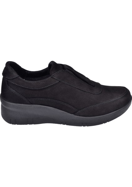 Hakiki Deri Comfort Kadın Ayakkabı BEE-220 Siyah Nubuk fiyatları