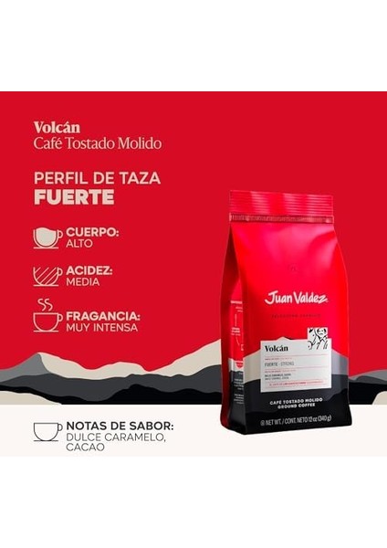 Juan Valdez Volcan Öğütülmüş Güçlü Kahve, 250G, Premium Selection, Koyu Kavrulmuş modelleri