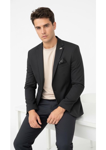 Erkek Siyah Blazer Ceket – Italyan Kesim, Tek Düğmeli, Tek Yırtmaçlı Şık Klasik Model modelleri