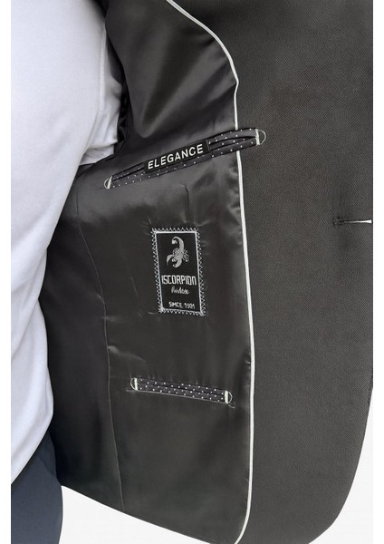 Erkek Siyah Blazer Ceket – Italyan Kesim, Tek Düğmeli, Tek Yırtmaçlı Şık Klasik Model