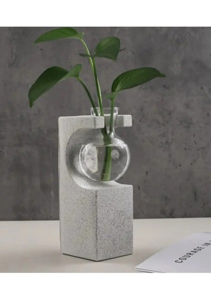 Akrilik Vazo Hediyeli Modern Tasarım Vazo Tutucu Silikon Kalıbı Dayanıklı Sağlam Epoksi Reçine Beton