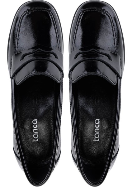 Kadın Hakiki Deri Siyah Rugan Topuklu Ayakkabı 1161 529 Bn Ayk SK25-26 Sıyah Krsk Rgn indirimleri