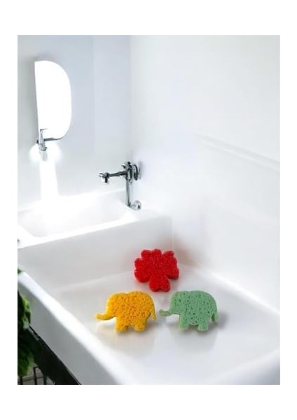 Wonkey - Bebek Banyo Süngeri ve Çocuk Banyo Lifi ve Süngeri, Bebek Yıkama Süngeri - 3 Adet fiyatları