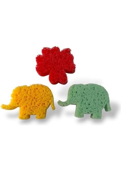 Wonkey - Bebek Banyo Süngeri ve Çocuk Banyo Lifi ve Süngeri, Bebek Yıkama Süngeri - 3 Adet modelleri