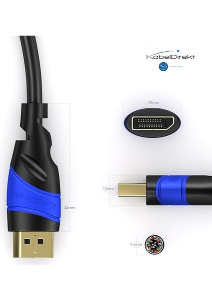 – 8k Displayport Kablo – 2.9m – Dp Kablosu, Almanya’da Geliştirilmiştir – 0,5-10M Arasında Mevcuttur (Pc/laptop Için Display Port Monitör Kablosu, 8K/4K@60Hz, 144Hz, Dolby Audio, Siyah) modelleri