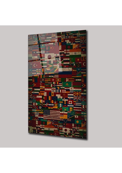 Ülke Bayrakları - Cam Tablo - DEG0263