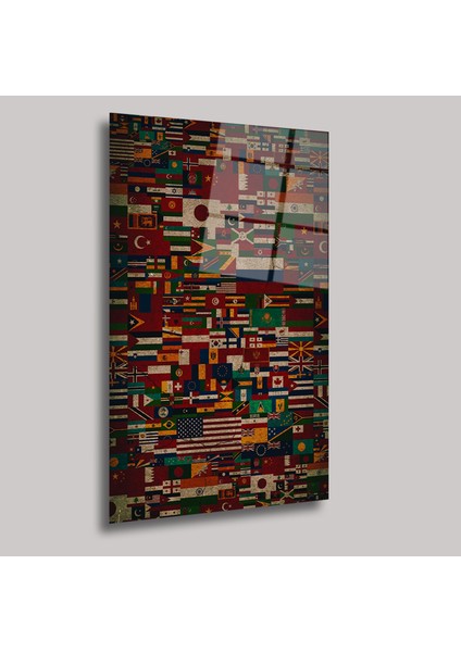 Ülke Bayrakları - Cam Tablo - DEG0263 fiyatları