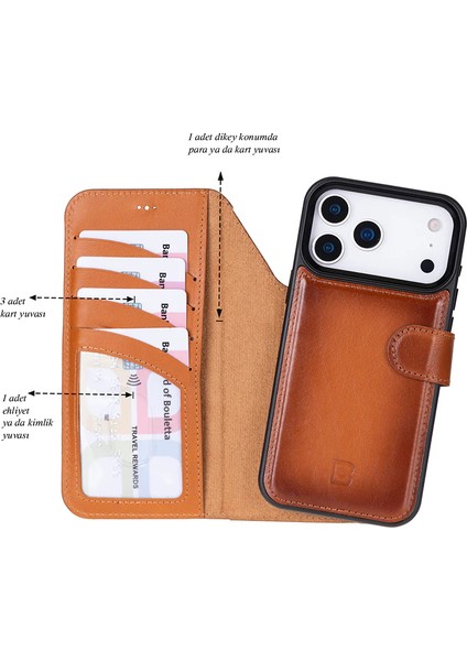 iPhone 17 Pro Max Uyumlu Hakiki Deri Magsafe ve Rfıd Koruma Özellikli Çıkarılabilir Cüzdanlı Kılıf indirimleri