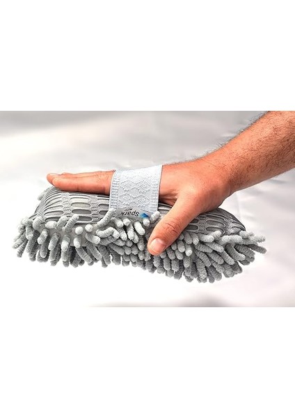 2'li Set Mikrofiber Şönil Oto Yıkama Süngeri ve Şönil Temizlik & Kurulama Eldiveni indirimleri