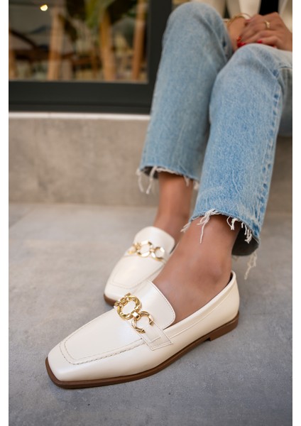 Biens Nude Düz Taban Gold Detaylı Ayakkabı fırsatları