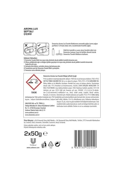 Domestos Aroma Lux Tuvalet Bloğu Şeftali Çiçeği 100G fiyatları
