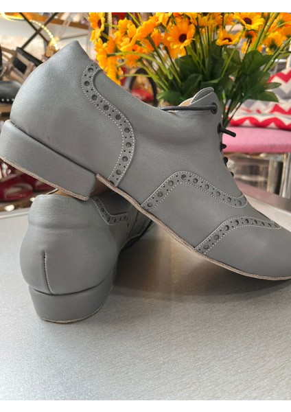 Gri Brogue Erkek Yeni Rahat Kalıp Dans Ayakkabısı, Klasik Zarafeti Modern-Hafif-Tango, Dans ve Salon fırsatları