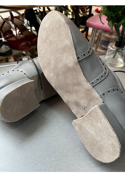 Gri Brogue Erkek Yeni Rahat Kalıp Dans Ayakkabısı, Klasik Zarafeti Modern-Hafif-Tango, Dans ve Salon