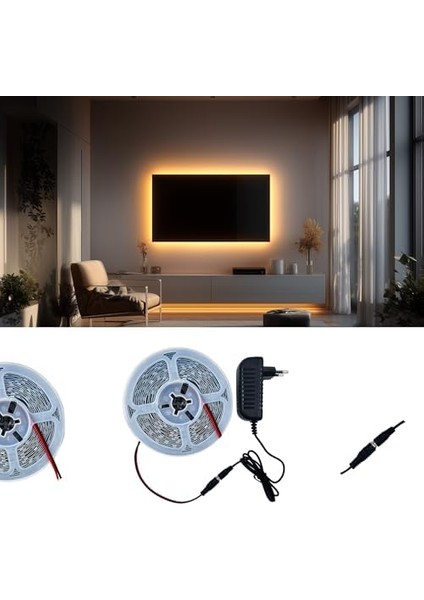 Şerit LED 3 Metre - Iç Mekan Tak Çalıştır Dahil 12V IP20 Yeni Nesil Yüksek Lümen, Tezgah, Dolap, Mutfak, Ayna Aydınlatma Için fiyatları