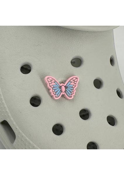 Terlik Süsü ve Aksesuarı , Çanta Süsü – Jibbitz 3D Küçük Boy Desenli Kelebek Figür Logo Aksesuar