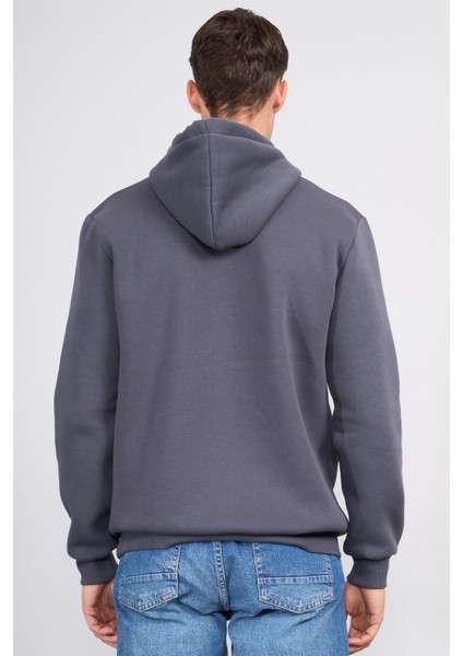 Çetinkaya Mentality 3035 3 Ip Kapşonlu Düz Koyu Gri Sweatshirt fırsatları