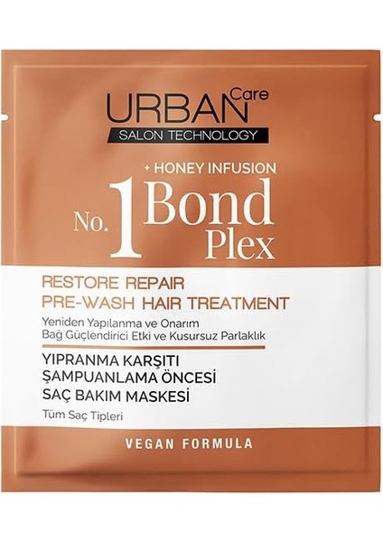 Care No.1 Bond Plex Yıpranma Karşıtı Duş Öncesi Saç Bakım Maskesi 50 Ml- Vegan