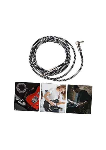 Enstrüman Örgülü Ses Kablosu 635MM Gitar Mikseri Amfi Mikrofon Efektörü Için modelleri