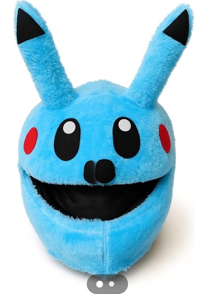 Mavi Pikacu Kask Kılıfı Kask Süsü
