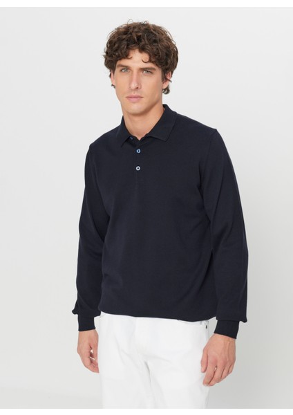 Polo Yaka Standart Lacivert Erkek Kazak ACE043261436_LAC modelleri