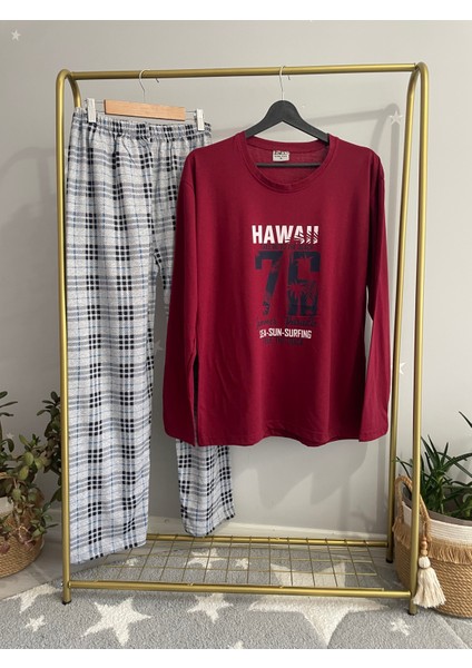 Süprem Ince Mevsimlik Ekose Erkek Pijama Takımı