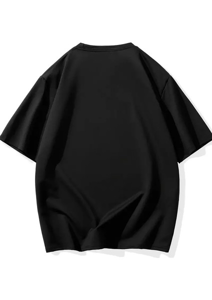 "neden Bana Bakıyorsun?" Komik Kedi Grafik Tişört - Dijital Baskılı Siyah Bol Kesim Streetwear Tişört, Erkekler Için Dört Mevsim Günlük Gömlek - Siyah fiyatları