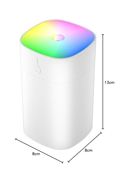 400 ml Ultrasonik Hava Nemlendirici Ortam Nemlendirici Işıklı Hava Nemlendirici Buharlı Nemlendirici Buhar Makinesi ve Aroma Difüzörü H2O Nemlendirici Oda Nemlendirici Hava Temizleyici (Beyaz) modelleri