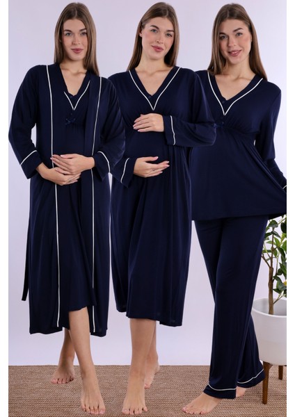 Lacivert Hamile Lohusa Set