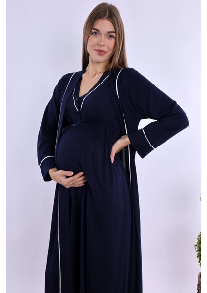 Lacivert Hamile Lohusa Set