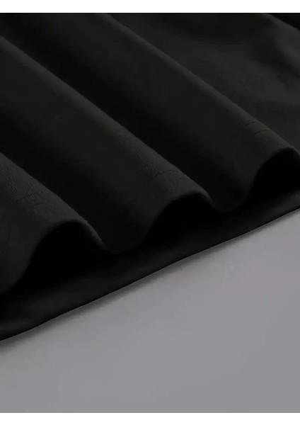 20/1 Penye Compack Baskılı Oversize Kahve Desenli Kadın Kısa Kol Yazlık T-Shirt - Siyah modelleri