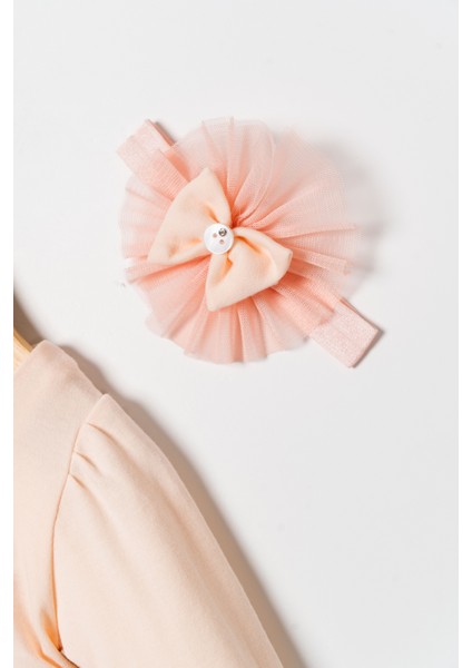 Kız Bebek Mevlütlük Elbise Bandanalı Dantelli fırsatları