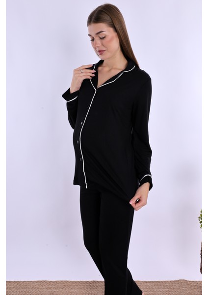 Siyah Hamile Lohusa Pijama Takımı fırsatları