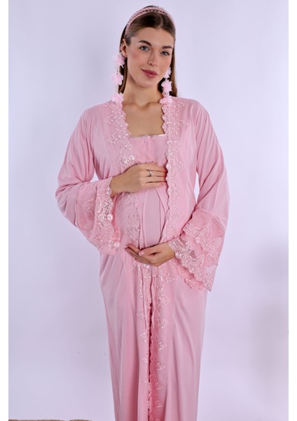 Pembe Sabahlıklı Hamile Lohusa Pijama Takımı fiyatları