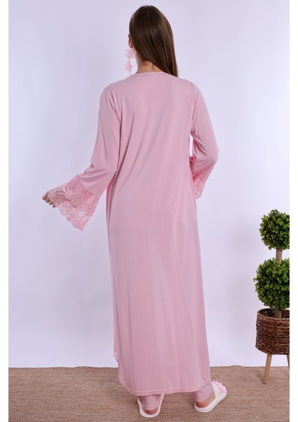 Pembe Sabahlıklı Hamile Lohusa Pijama Takımı modelleri