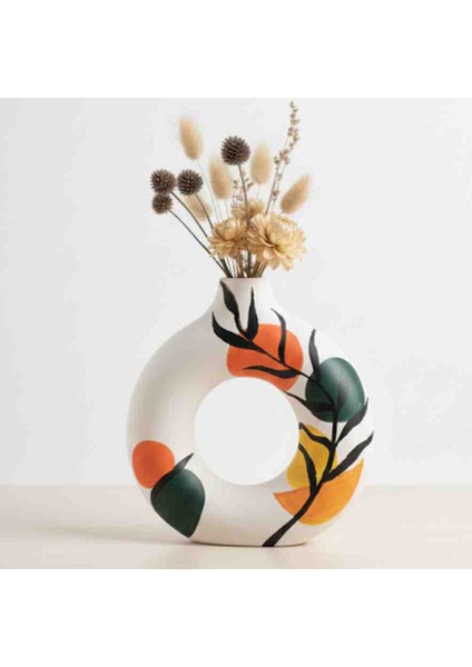 Bohem Desenli 2'li Halka Vazo Seti Ev Ofis Dekoru Hediyelik Set fırsatları