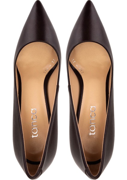 Kadın Hakiki Deri Kahverengi Topuklu Ayakkabı 1132 570 Bn Ayk SK25-26 Kahve Derı indirimleri