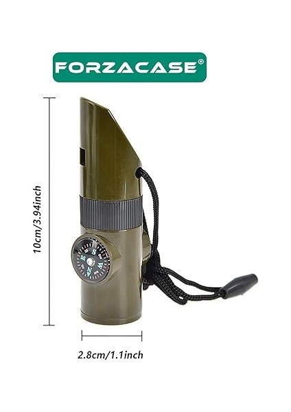 7in1 Yüksek Desibel Termometreli Pusulalı Ledli Kamp ve Deprem Çanta Düdüğü / FC226 fırsatları