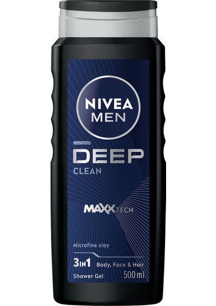 Nıvea Men Erkek Deep Dimension Duş Jeli 500 Ml,derinlemesine Temizlik,bakımlı Cilt,vücut,yüz ve Saç Için,ferah Koku,aktif Karbon modelleri