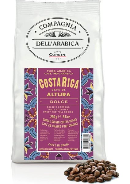 Caffè Corsını 1950 Kosta Rika ALTURA%100 Arabica Çekirdek Kahve 250GR