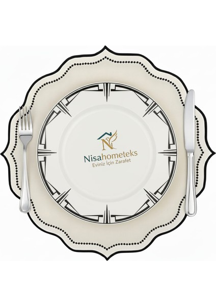 6 Adet Keten Amerikan Servis - Keten Supla modelleri