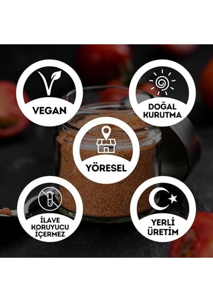 Egeye Dönüş Domates Tozu - 100 Gr. (Öğütülmüş Kuru Domates - Glütensiz Sporcu Besini) modelleri