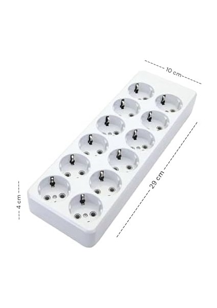 12’li Topraklı Priz – Kablosuz Çoklu Uzatma Prizi, 16A 250V, 2p, Dayanıklı Plastik Gövde, – Model 12100 modelleri