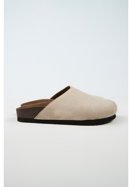 Tonala Kadın Vegan Deri Tokalı Bej Sabo Terlik fiyatları