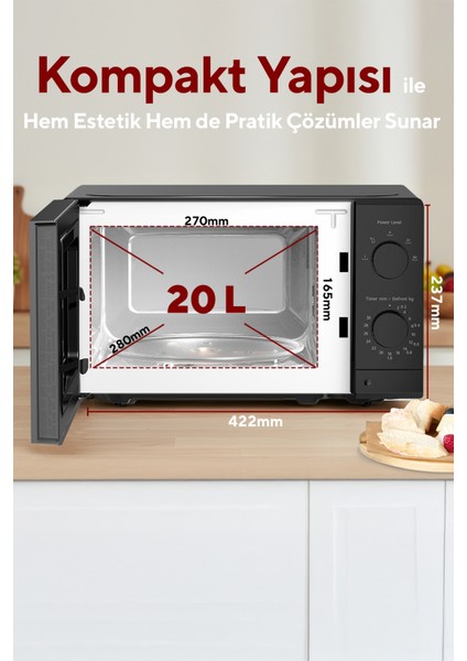 Siyah Mikrodalga Fırın Hm-15 fiyatları