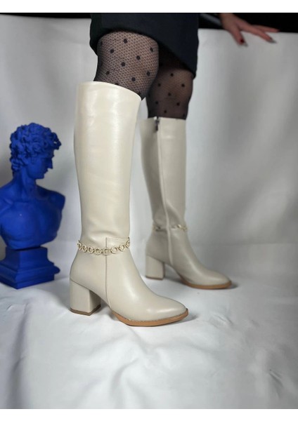 KB-505 Kuback Bej Günlük Kadın Çizme modelleri