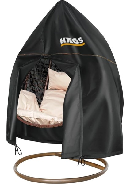 Bahçe Salıncağı Örtüsü, Salıncak Koltuk Koruma Kılıfı Brandası, Dış Mekan Su Geçirmez Mobilyası Örtü - 190 x 115CM